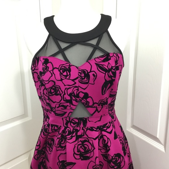 En Focus Studio Fuchsia Party Dress Size 8 - Picture 2 of 8